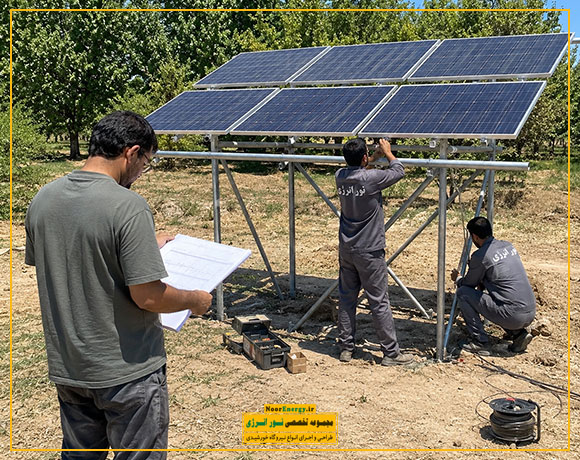 نصب پمپ خورشیدی AC برای چاه کشاورزی در نجف آباد اصفهان